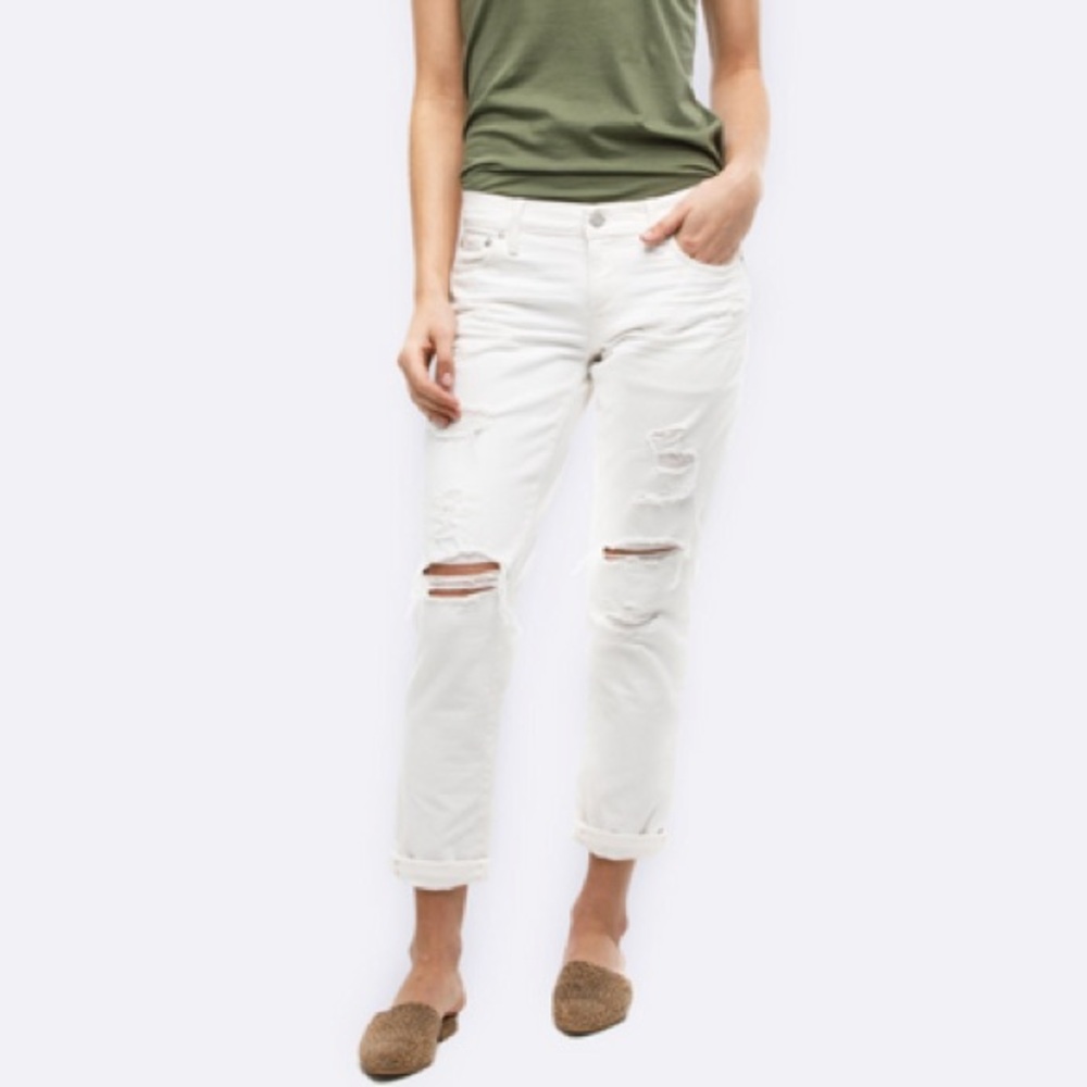 Able “The Slouch” Loose 100% Cotton White Jeans